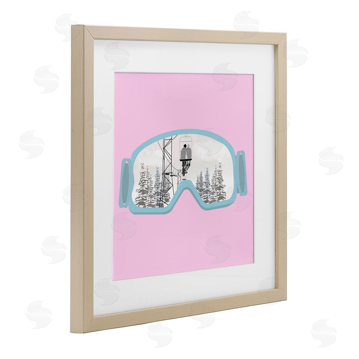 Ashley Singleton Winter Slopes Goggles Canvas Wall Art Print