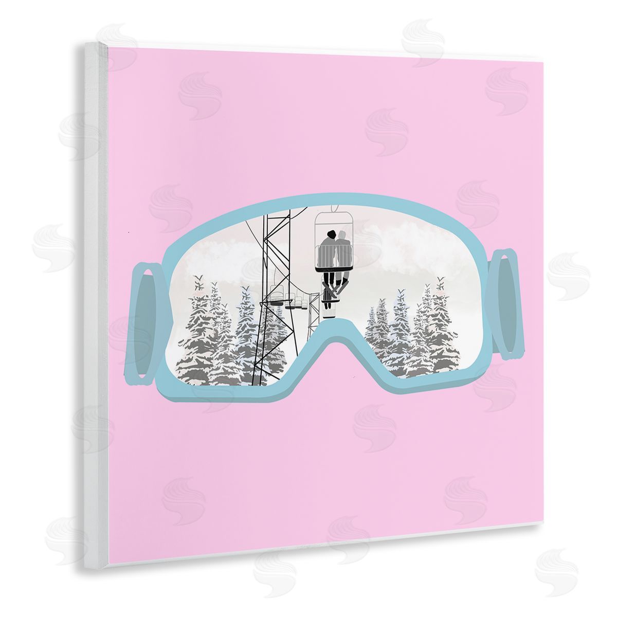 Ashley Singleton Winter Slopes Goggles Canvas Wall Art Print