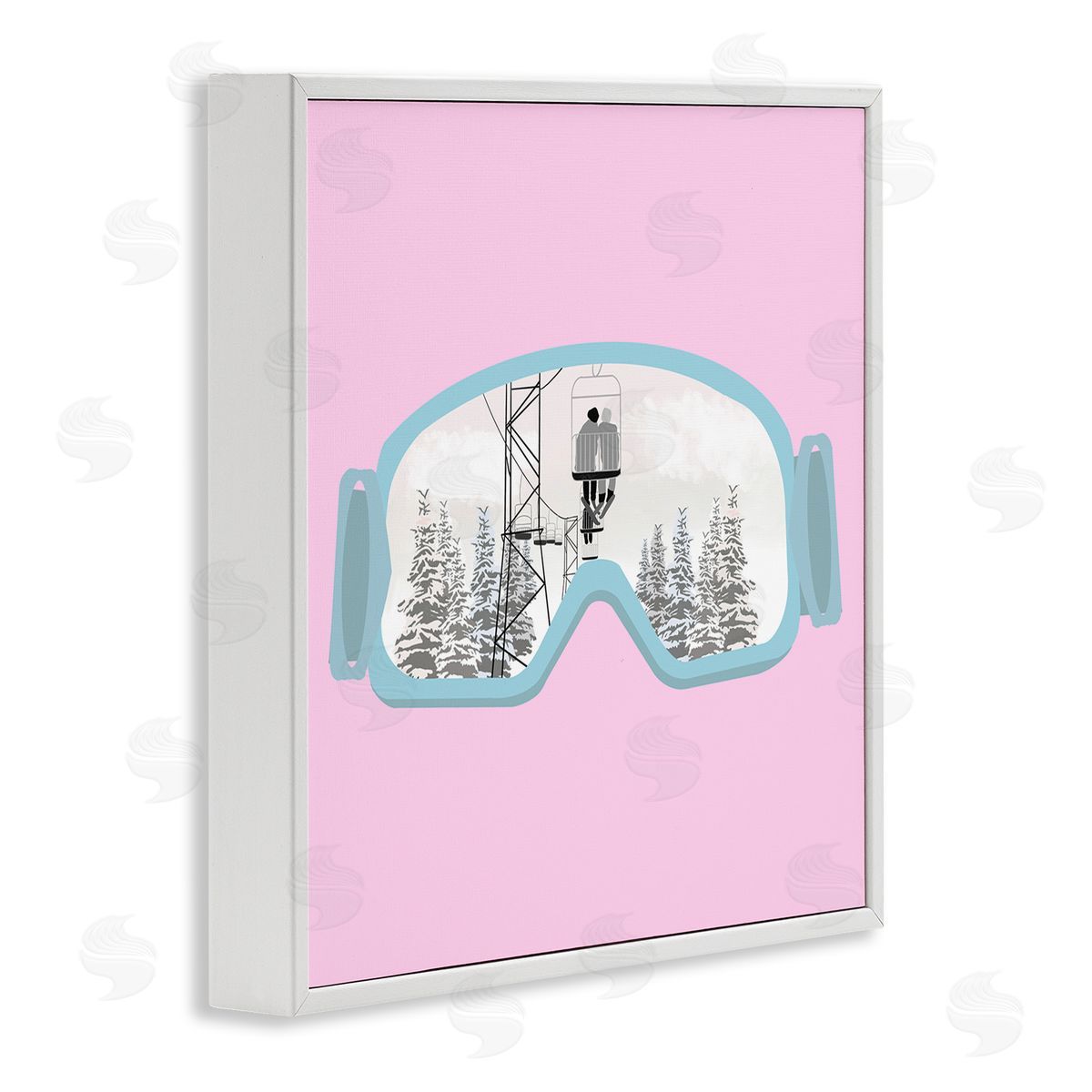 Ashley Singleton Winter Slopes Goggles Canvas Wall Art Print