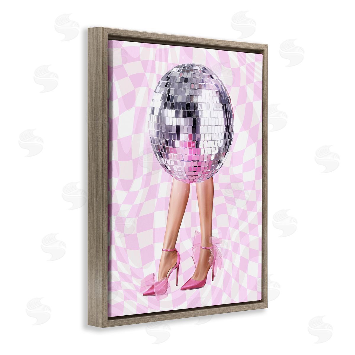 Ziwei Li Glam Heels & Disco Ball Canvas Wall Art Print
