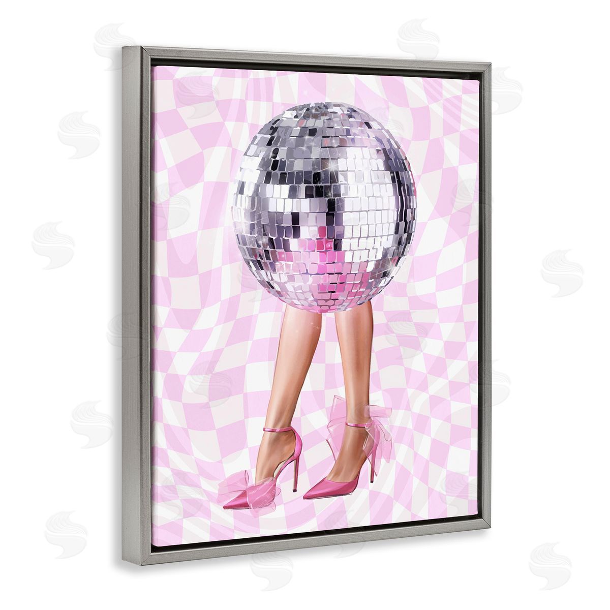 Ziwei Li Glam Heels & Disco Ball Canvas Wall Art Print