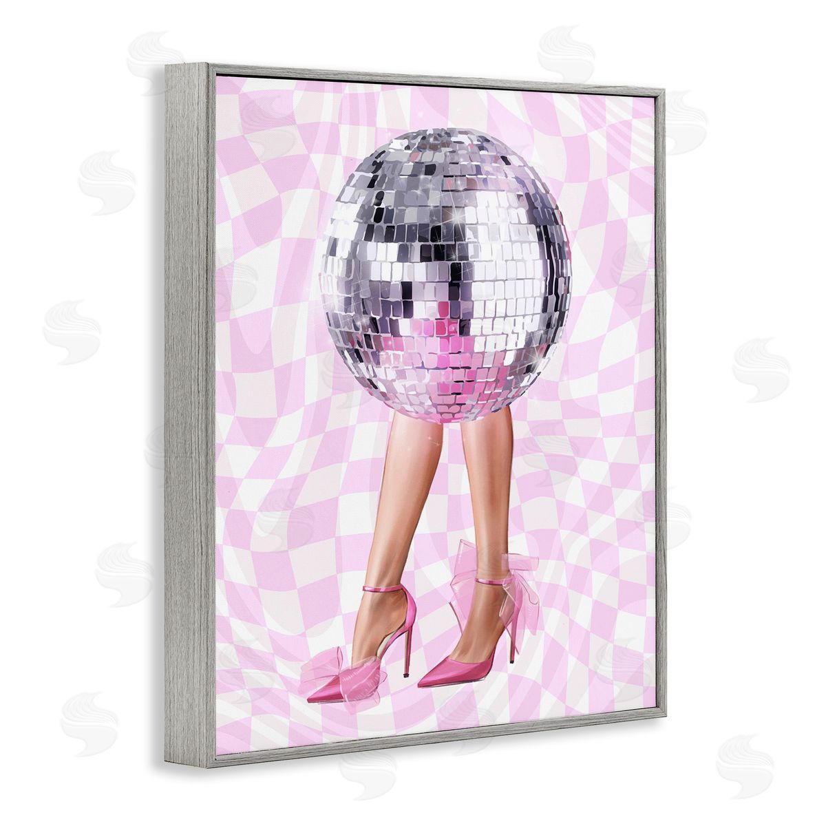 Ziwei Li Glam Heels & Disco Ball Canvas Wall Art Print