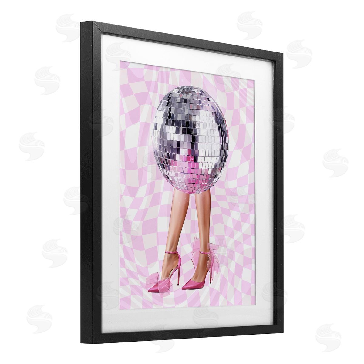Ziwei Li Glam Heels & Disco Ball Canvas Wall Art Print