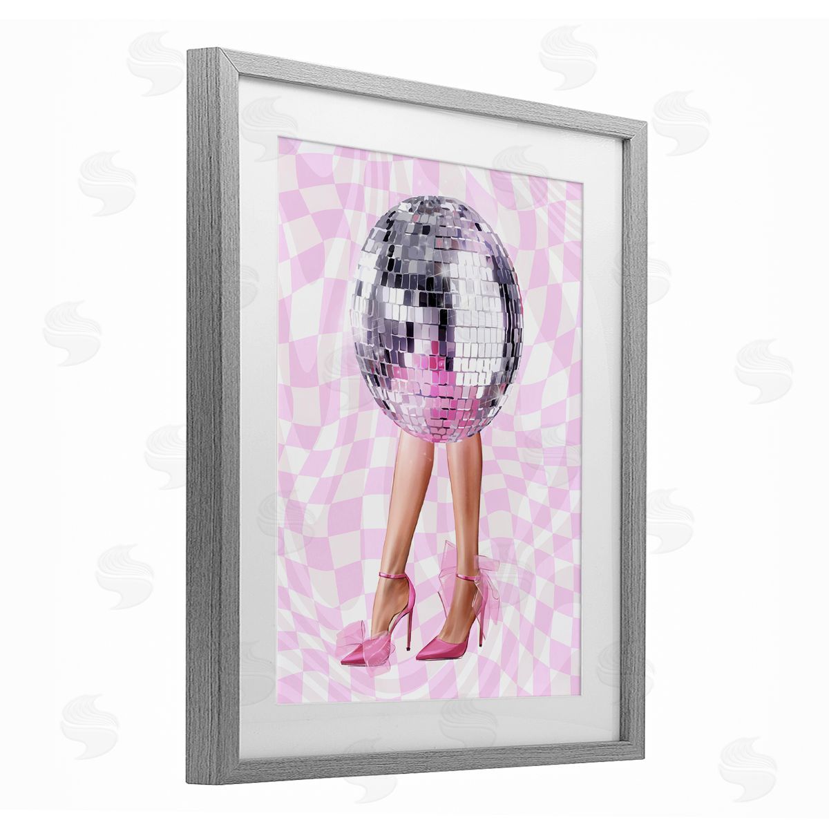 Ziwei Li Glam Heels & Disco Ball Canvas Wall Art Print