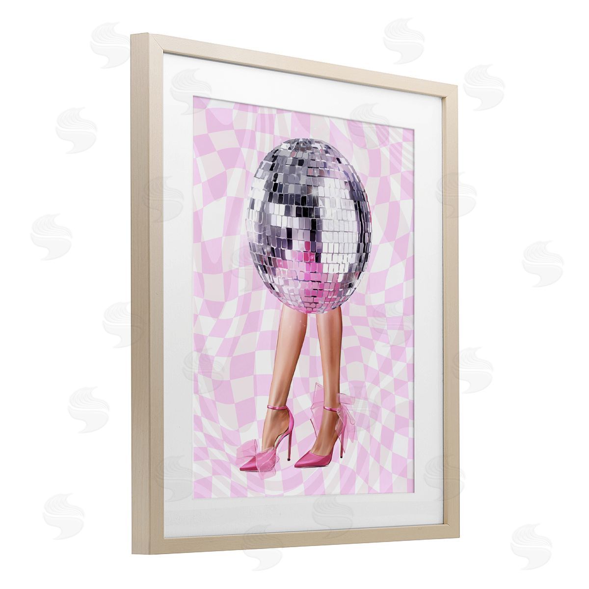 Ziwei Li Glam Heels & Disco Ball Canvas Wall Art Print