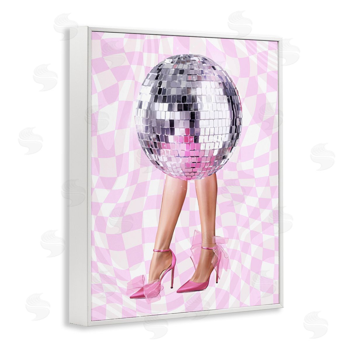 Ziwei Li Glam Heels & Disco Ball Canvas Wall Art Print