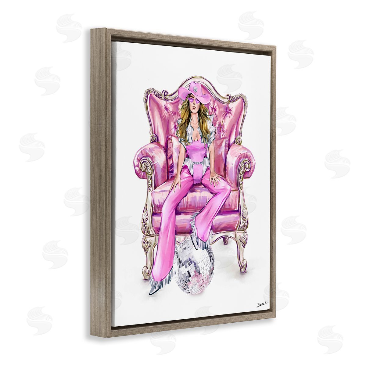 Ziwei Li Cowgirl Glam Female Canvas Wall Art Print