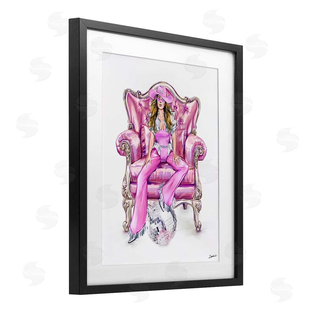 Ziwei Li Cowgirl Glam Female Canvas Wall Art Print