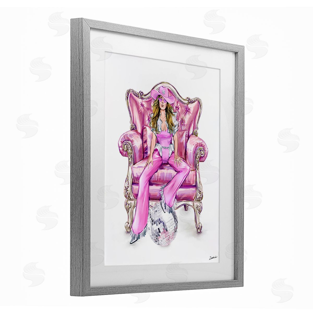 Ziwei Li Cowgirl Glam Female Canvas Wall Art Print