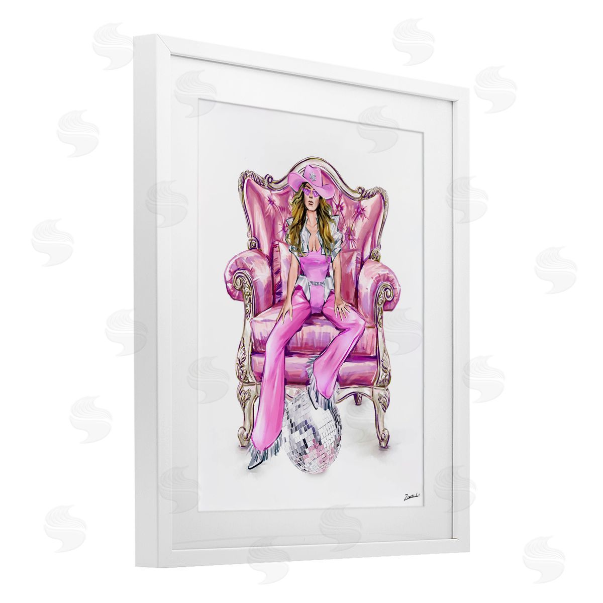 Ziwei Li Cowgirl Glam Female Canvas Wall Art Print
