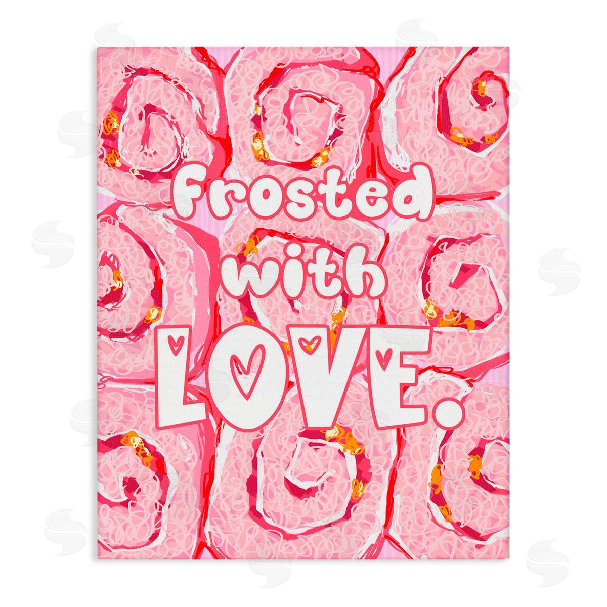 Ziwei Li Pink Frosted With Love Canvas Wall Art Print
