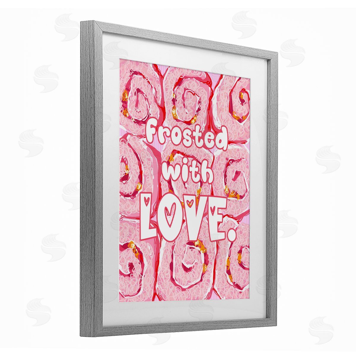 Ziwei Li Pink Frosted With Love Canvas Wall Art Print