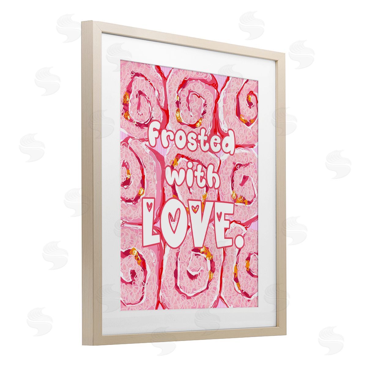 Ziwei Li Pink Frosted With Love Canvas Wall Art Print
