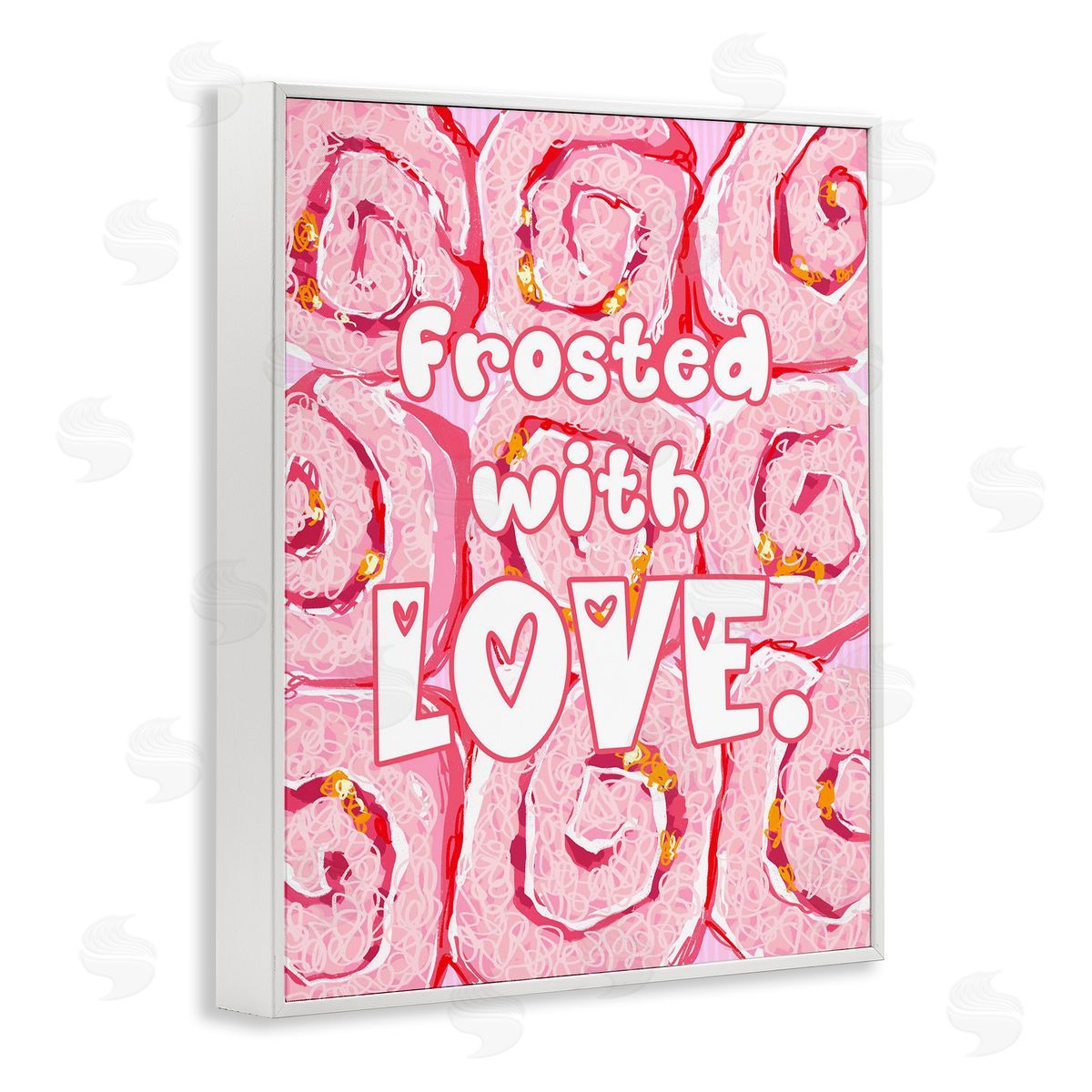 Ziwei Li Pink Frosted With Love Canvas Wall Art Print