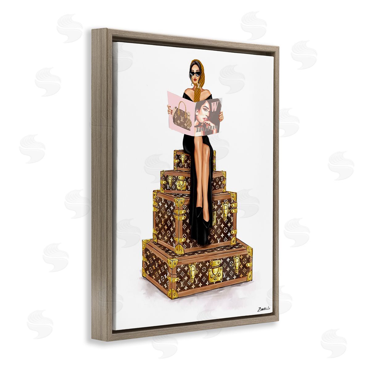 Ziwei Li Luxury Cases & Glam Girl Canvas Wall Art Print