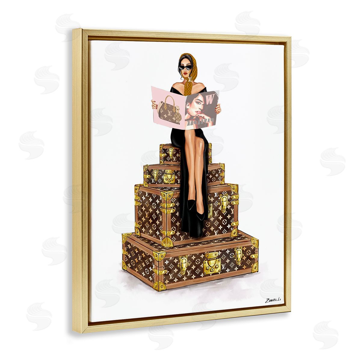 Ziwei Li Luxury Cases & Glam Girl Canvas Wall Art Print