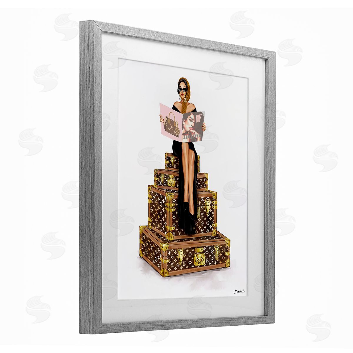 Ziwei Li Luxury Cases & Glam Girl Canvas Wall Art Print
