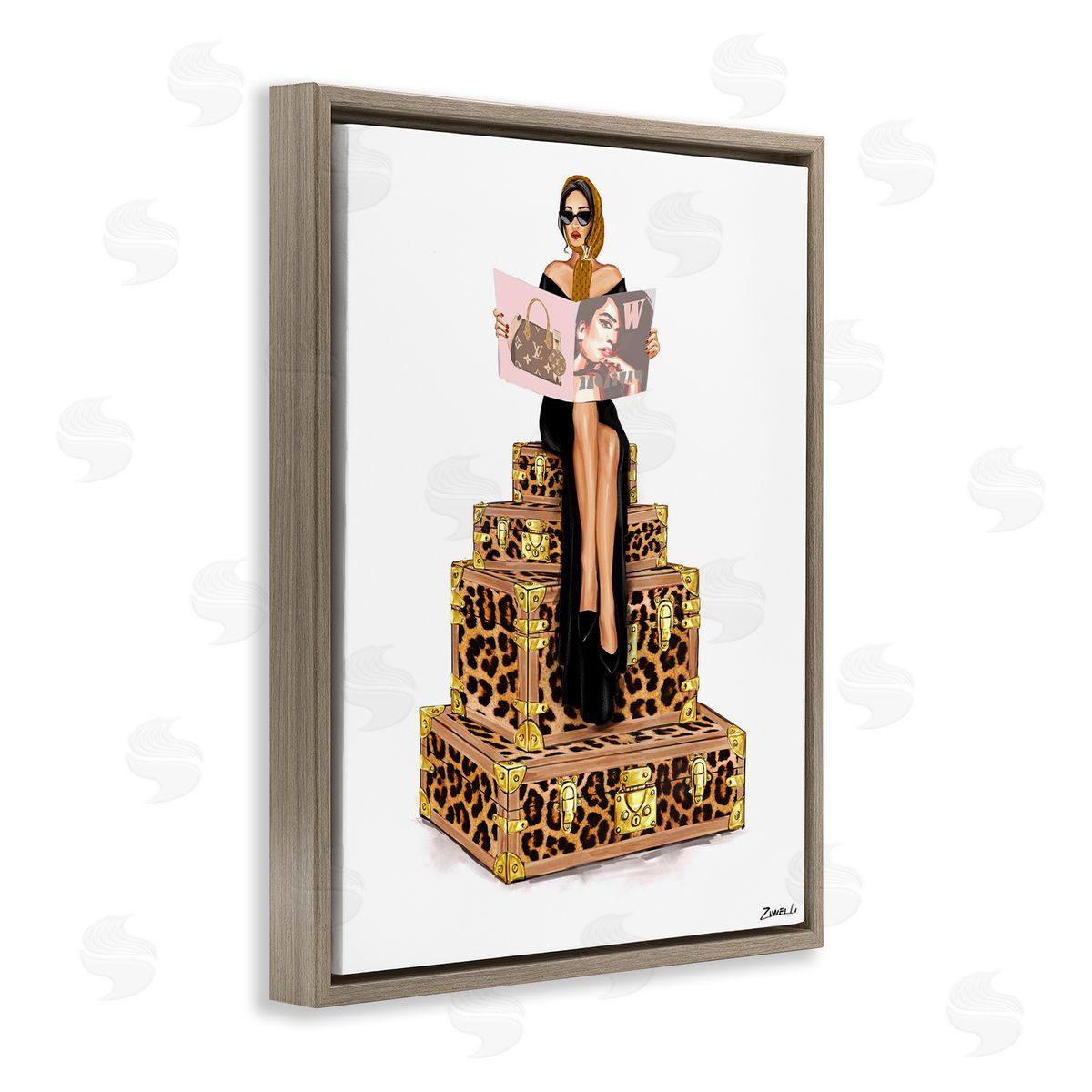 Ziwei Li Fashionable Travel Cases Canvas Wall Art Print