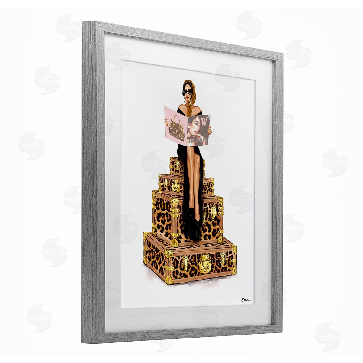 Ziwei Li Fashionable Travel Cases Canvas Wall Art Print