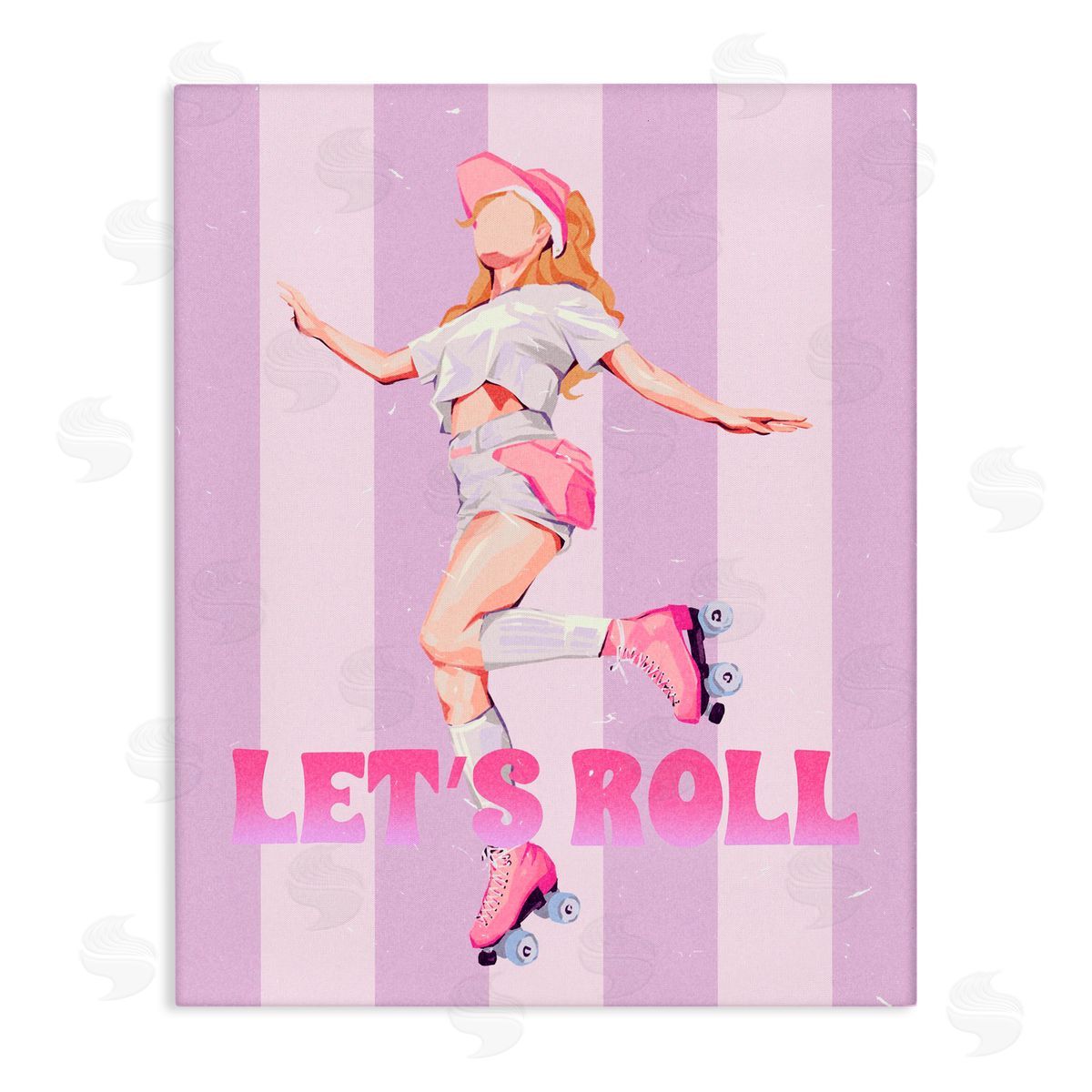 Ziwei Li Let's Roller Skate Girl Canvas Wall Art Print