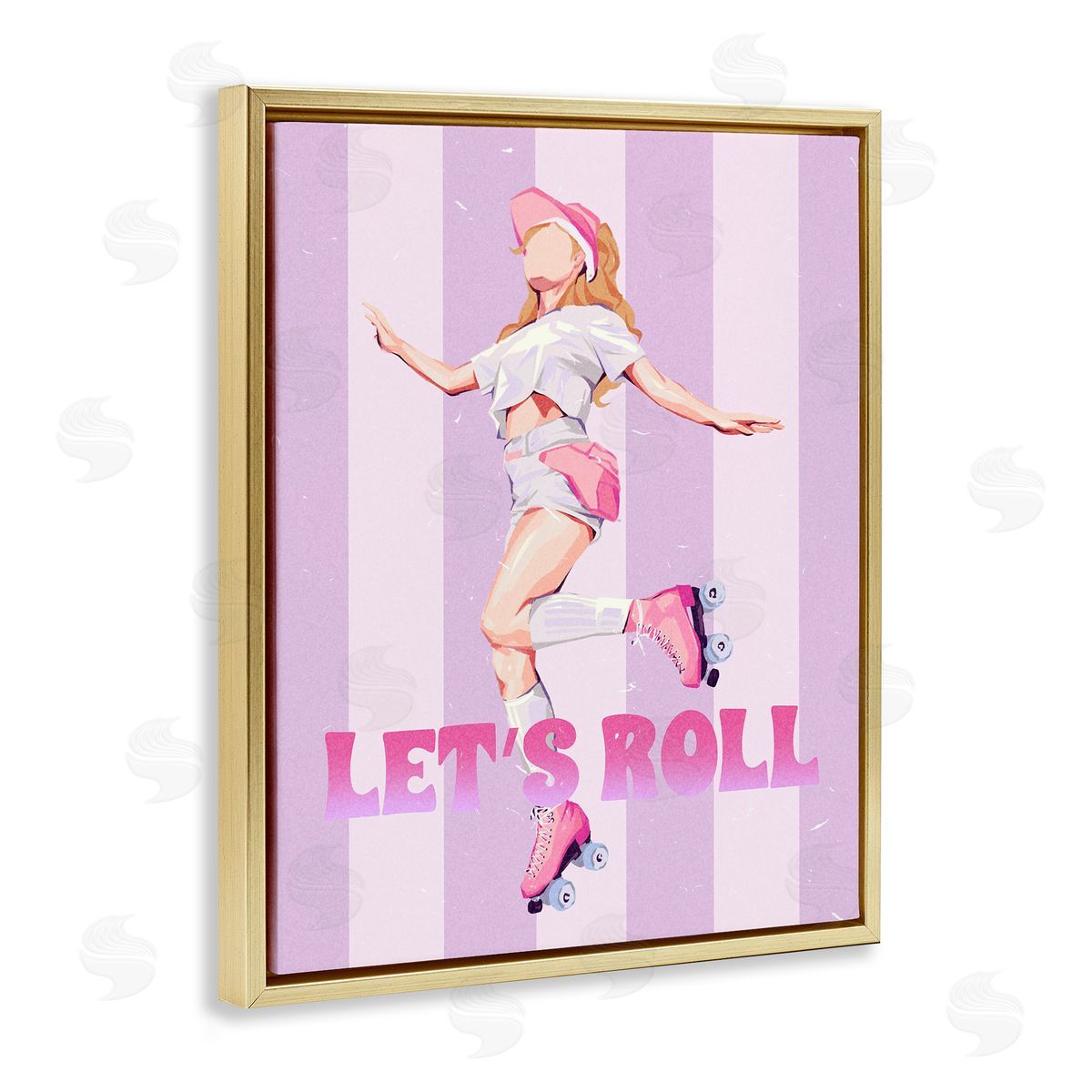 Ziwei Li Let's Roller Skate Girl Canvas Wall Art Print