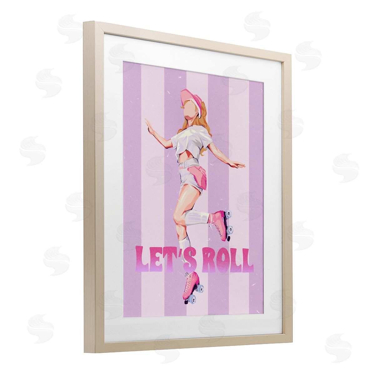 Ziwei Li Let's Roller Skate Girl Canvas Wall Art Print