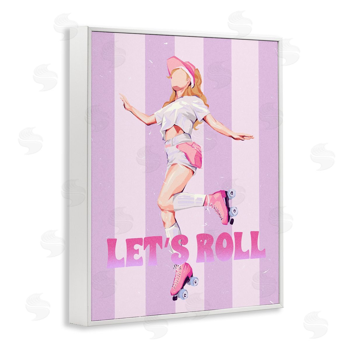 Ziwei Li Let's Roller Skate Girl Canvas Wall Art Print