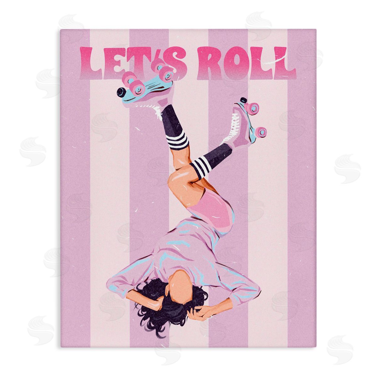 Ziwei Li Let's Roll Female Skater Canvas Wall Art Print