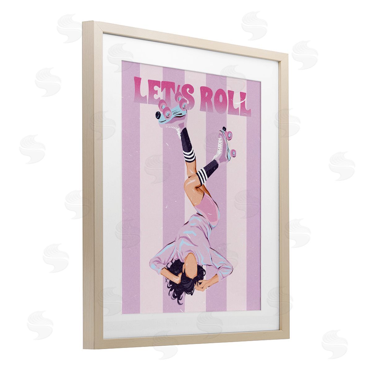 Ziwei Li Let's Roll Female Skater Canvas Wall Art Print