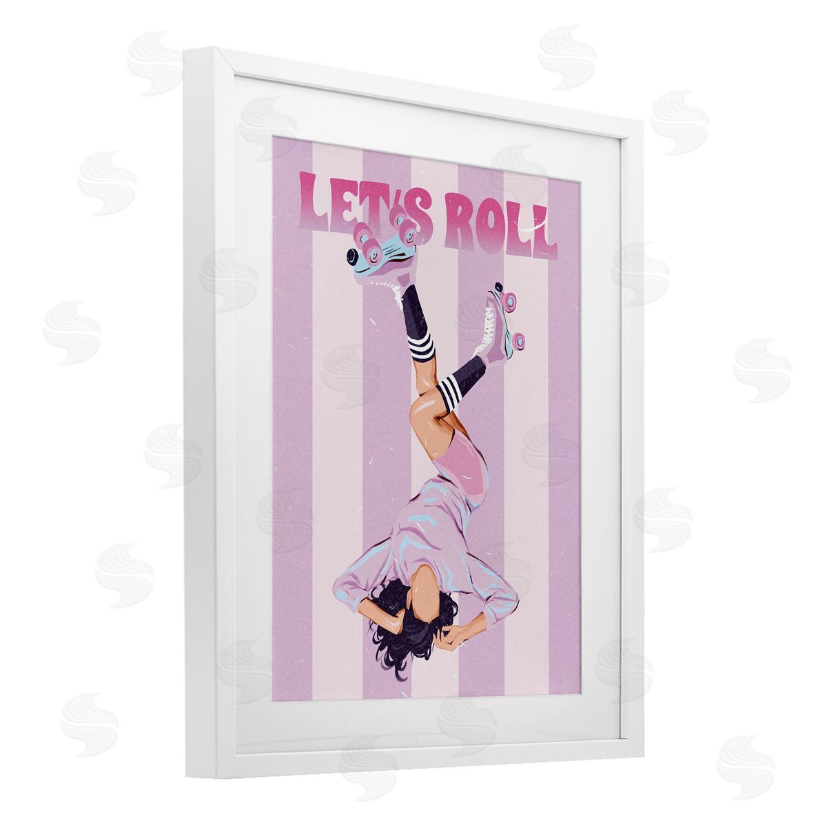 Ziwei Li Let's Roll Female Skater Canvas Wall Art Print