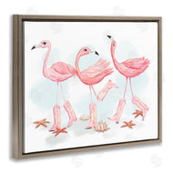 Ziwei Li | Happy Pink Cowgirl Flamingoes