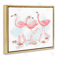 Ziwei Li | Happy Pink Cowgirl Flamingoes