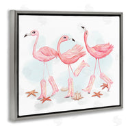 Ziwei Li | Happy Pink Cowgirl Flamingoes