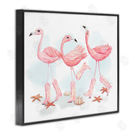 Ziwei Li | Happy Pink Cowgirl Flamingoes