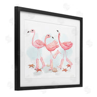 Ziwei Li | Happy Pink Cowgirl Flamingoes