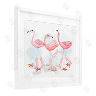 Ziwei Li | Happy Pink Cowgirl Flamingoes