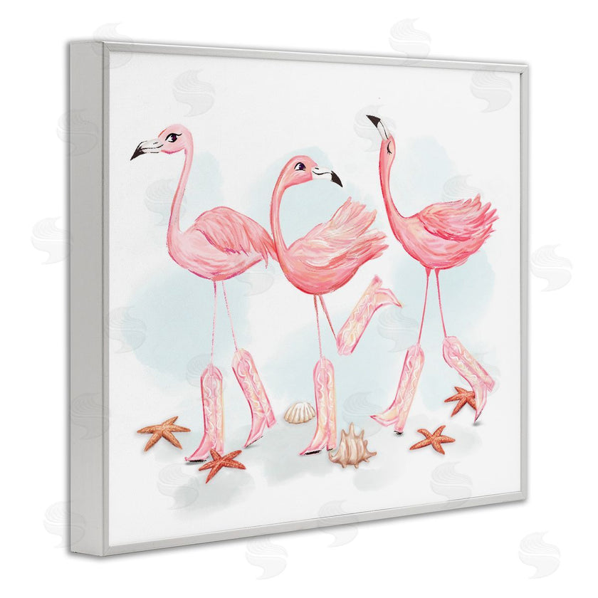Ziwei Li | Happy Pink Cowgirl Flamingoes