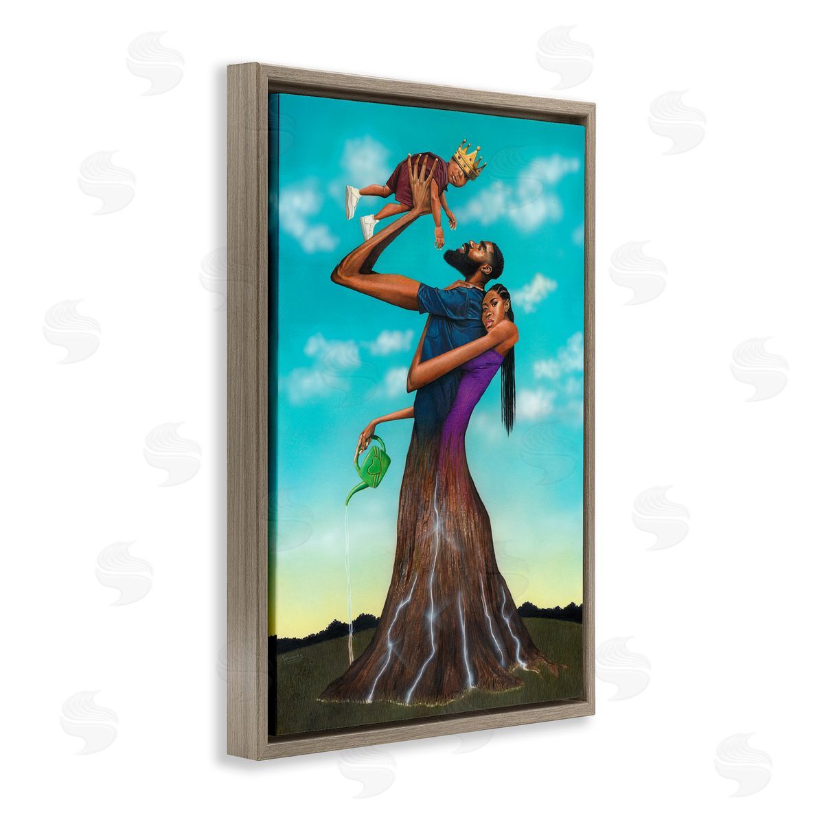 Manasseh Johnson Sr Growth Family Portrait Canvas Wall Art Print
