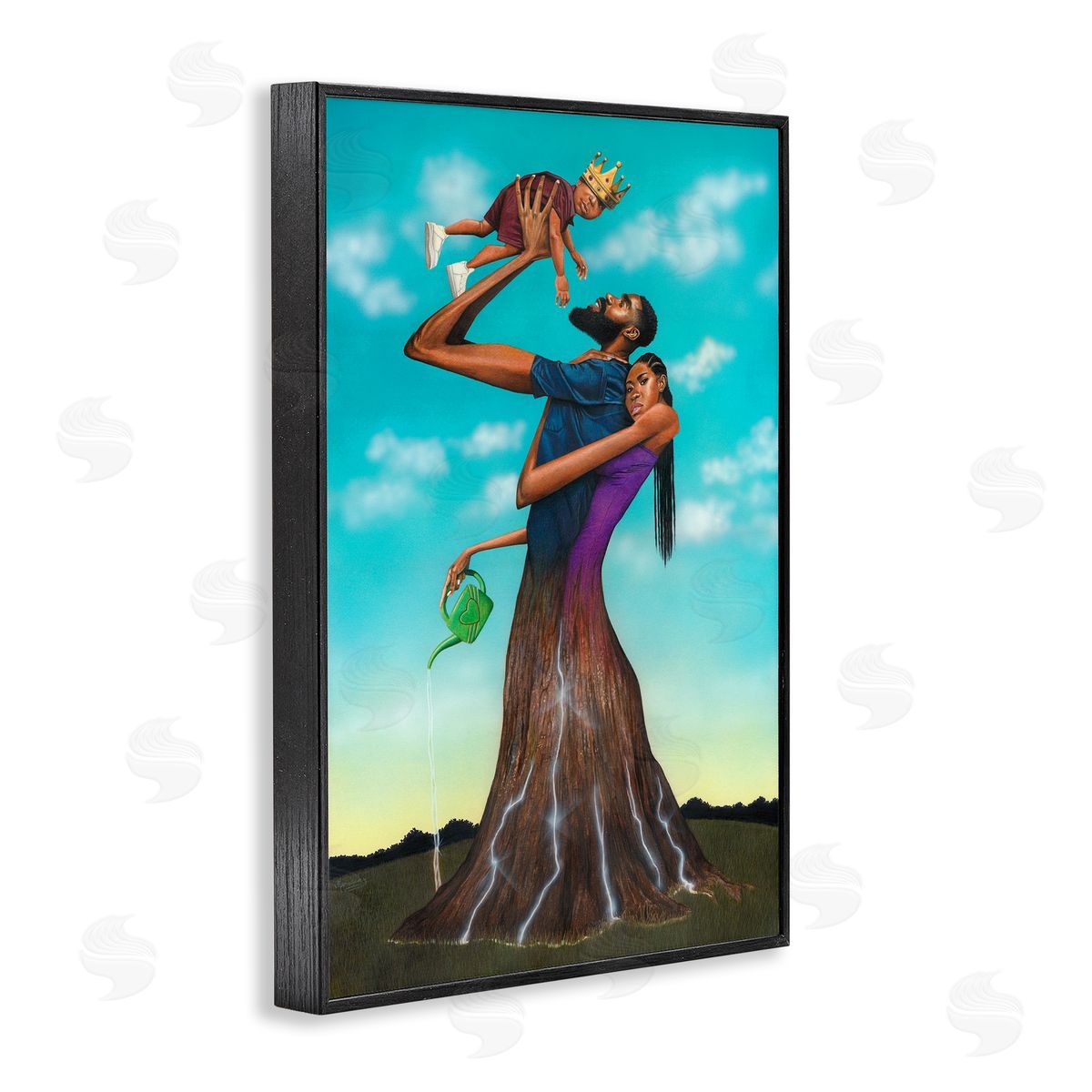 Manasseh Johnson Sr Growth Family Portrait Canvas Wall Art Print