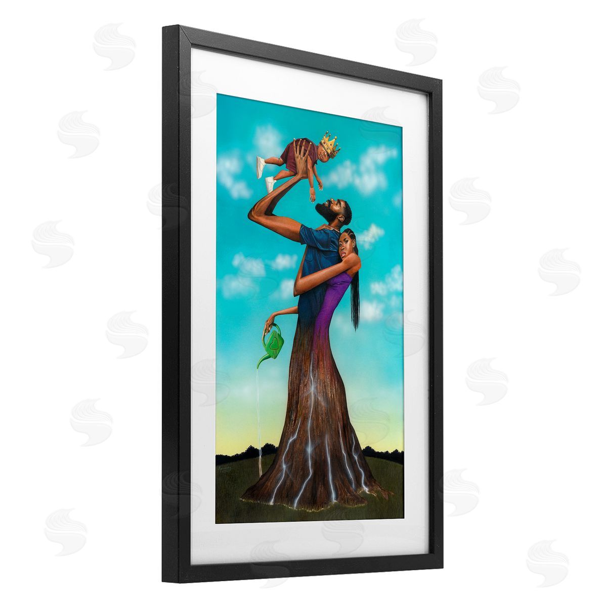 Manasseh Johnson Sr Growth Family Portrait Canvas Wall Art Print