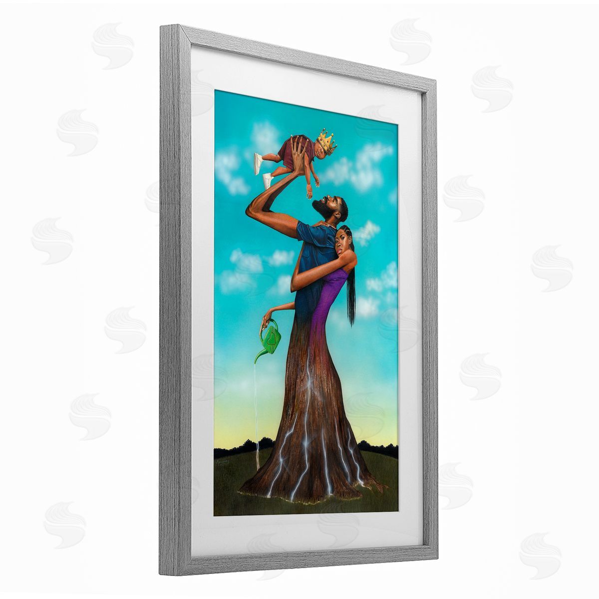 Manasseh Johnson Sr Growth Family Portrait Canvas Wall Art Print