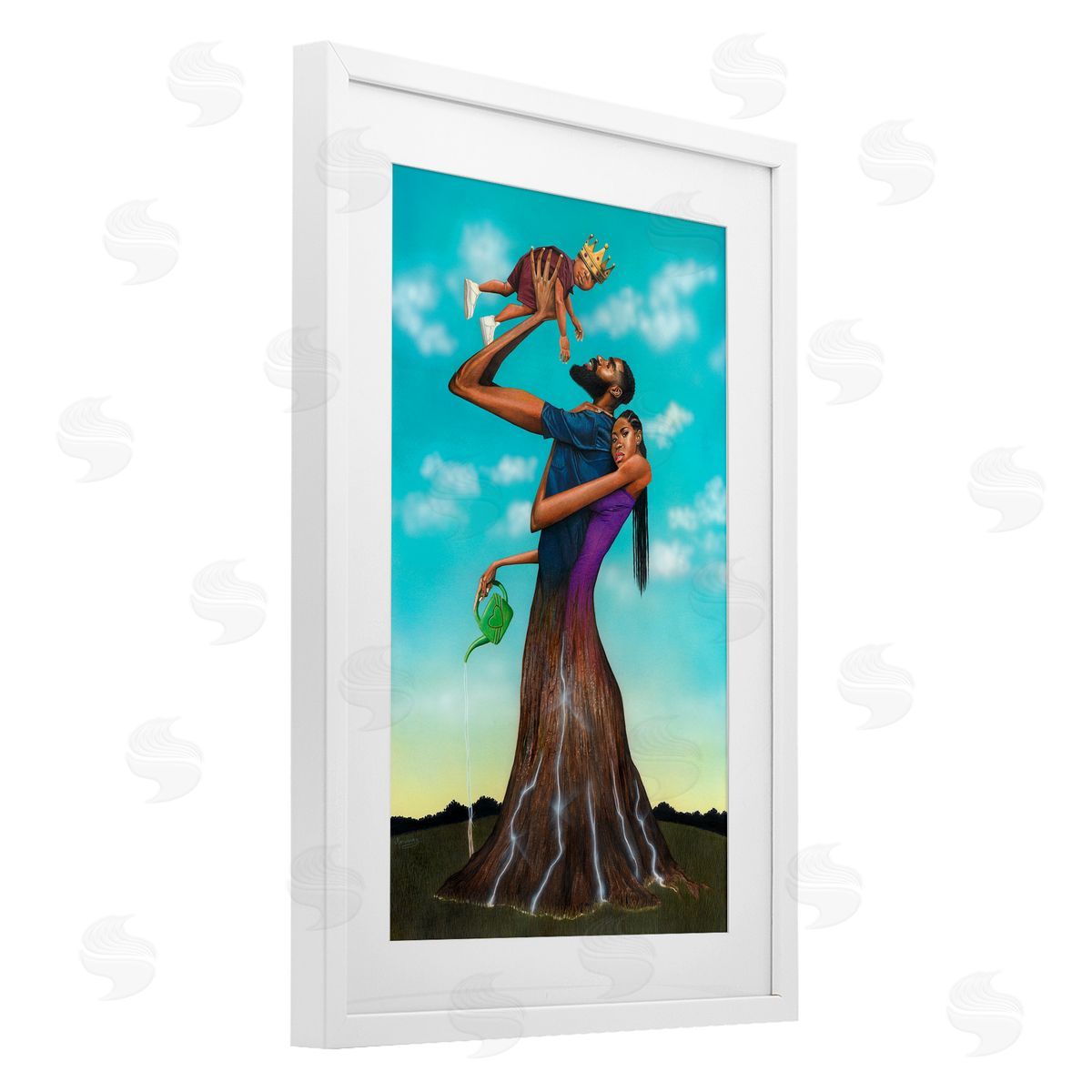 Manasseh Johnson Sr Growth Family Portrait Canvas Wall Art Print