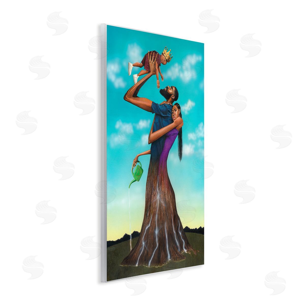 Manasseh Johnson Sr Growth Family Portrait Canvas Wall Art Print