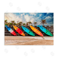 Richard Silver | Colorful Kayaks And Palms