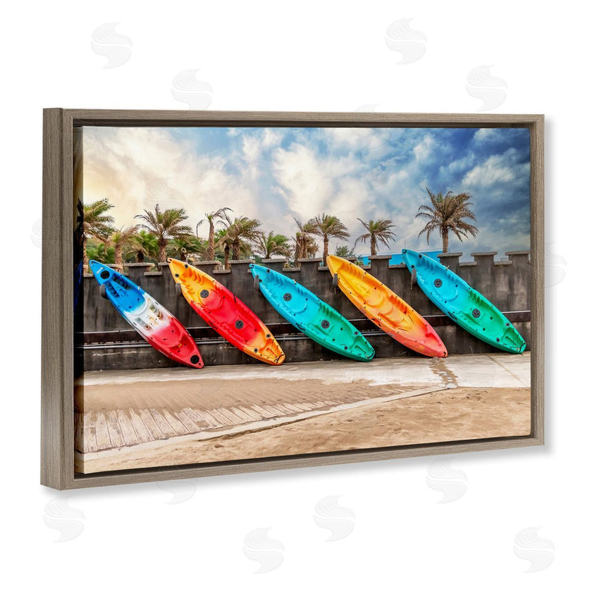 Richard Silver | Colorful Kayaks And Palms