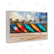 Richard Silver | Colorful Kayaks And Palms