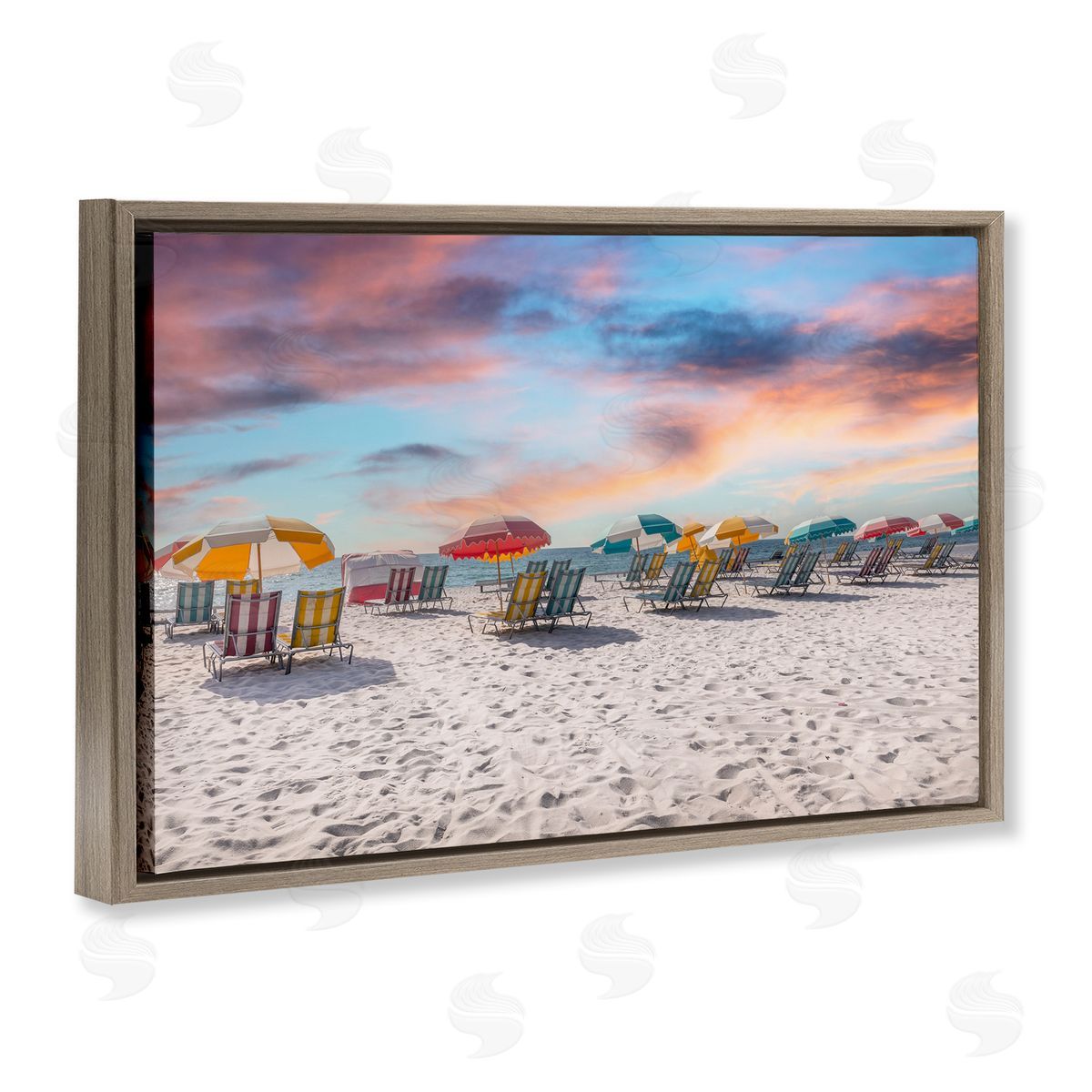 Richard Silver South Beach Miami Chairs Canvas Wall Art Print