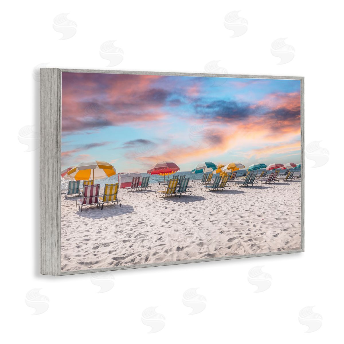 Richard Silver South Beach Miami Chairs Canvas Wall Art Print