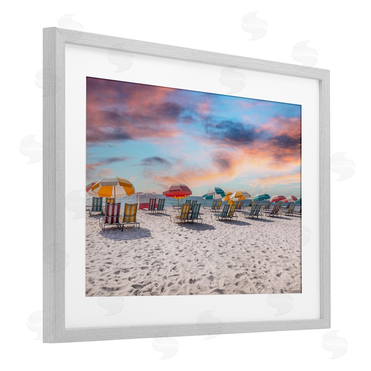 Richard Silver South Beach Miami Chairs Canvas Wall Art Print