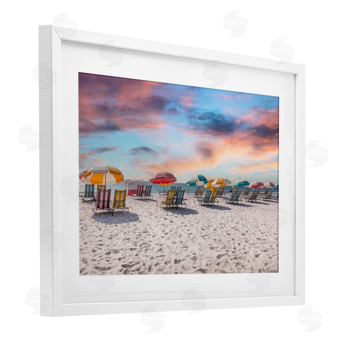 Richard Silver South Beach Miami Chairs Canvas Wall Art Print